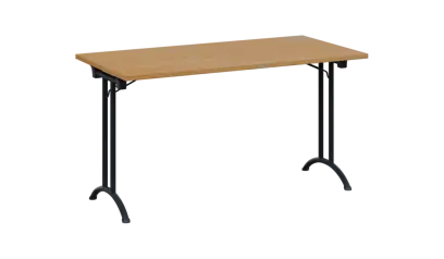 SLA 140 lak skládací jednací stůl 1394x700, deska 25 mm, podnož černý lak, deska buk royal